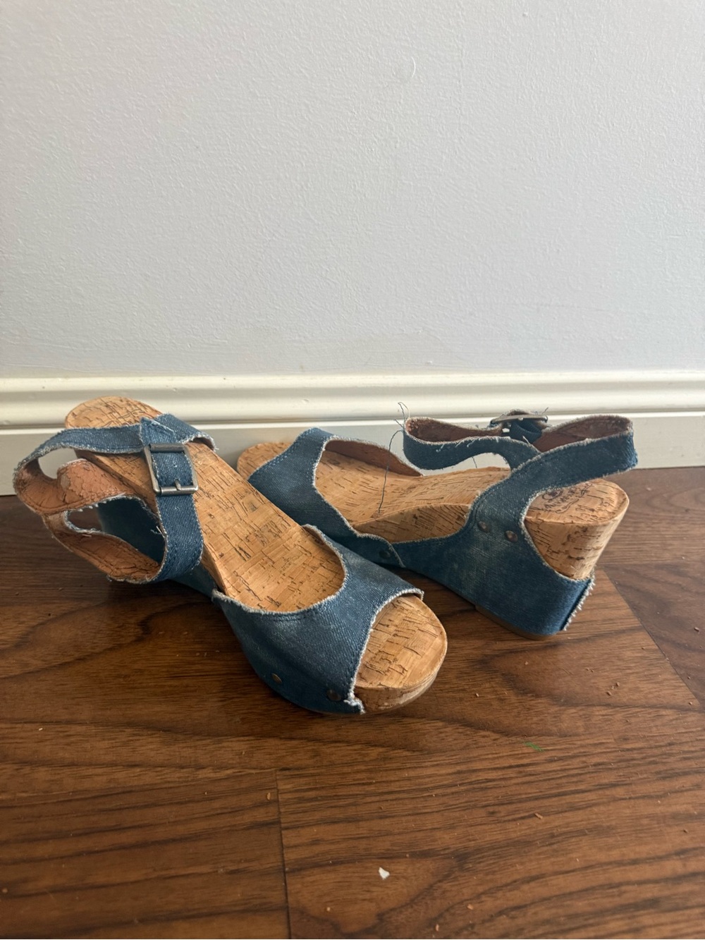 Lucky Brand Denim Cork Wedge -10m /40
